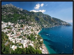 Włochy, Wybrzeżu, Na, Miasto, Amalfi